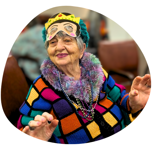 Senior at Kinneret Council on Aging Thriving and Aging in Place because of donations.